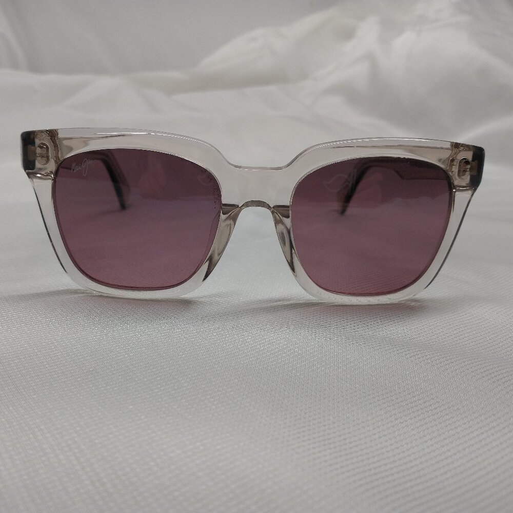 Maui Jim Sunglasses, Heliconia, Crystal with Hint of Pink, Polarized Lenses